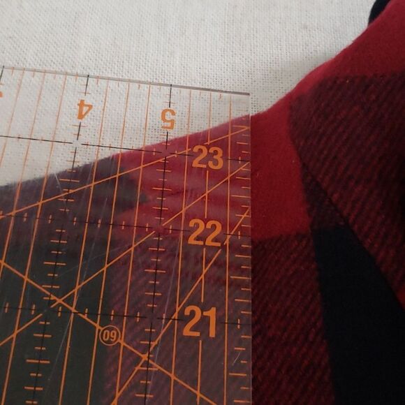 Gap Pea Coat Women's M Red Black Buffalo Plaid Check Wool Blend Jacket Outdoors - Picture 6 of 8